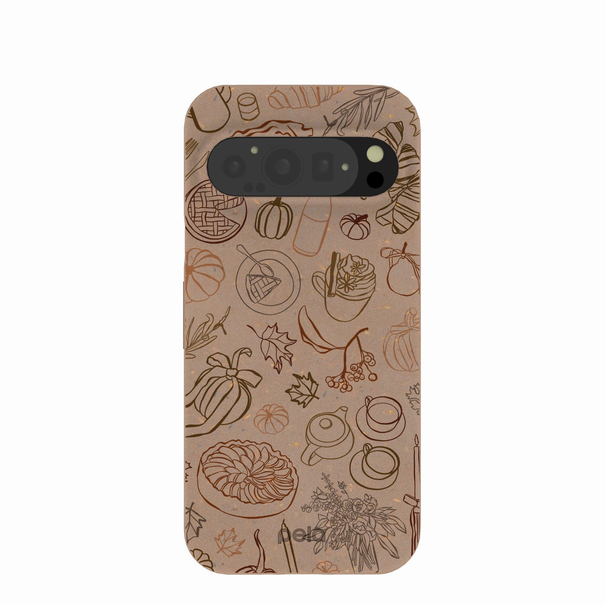 Wireless charging Hybrid Protection Chocolate Brown Autumn Sweets Google Pixel 9/9 Pro Case