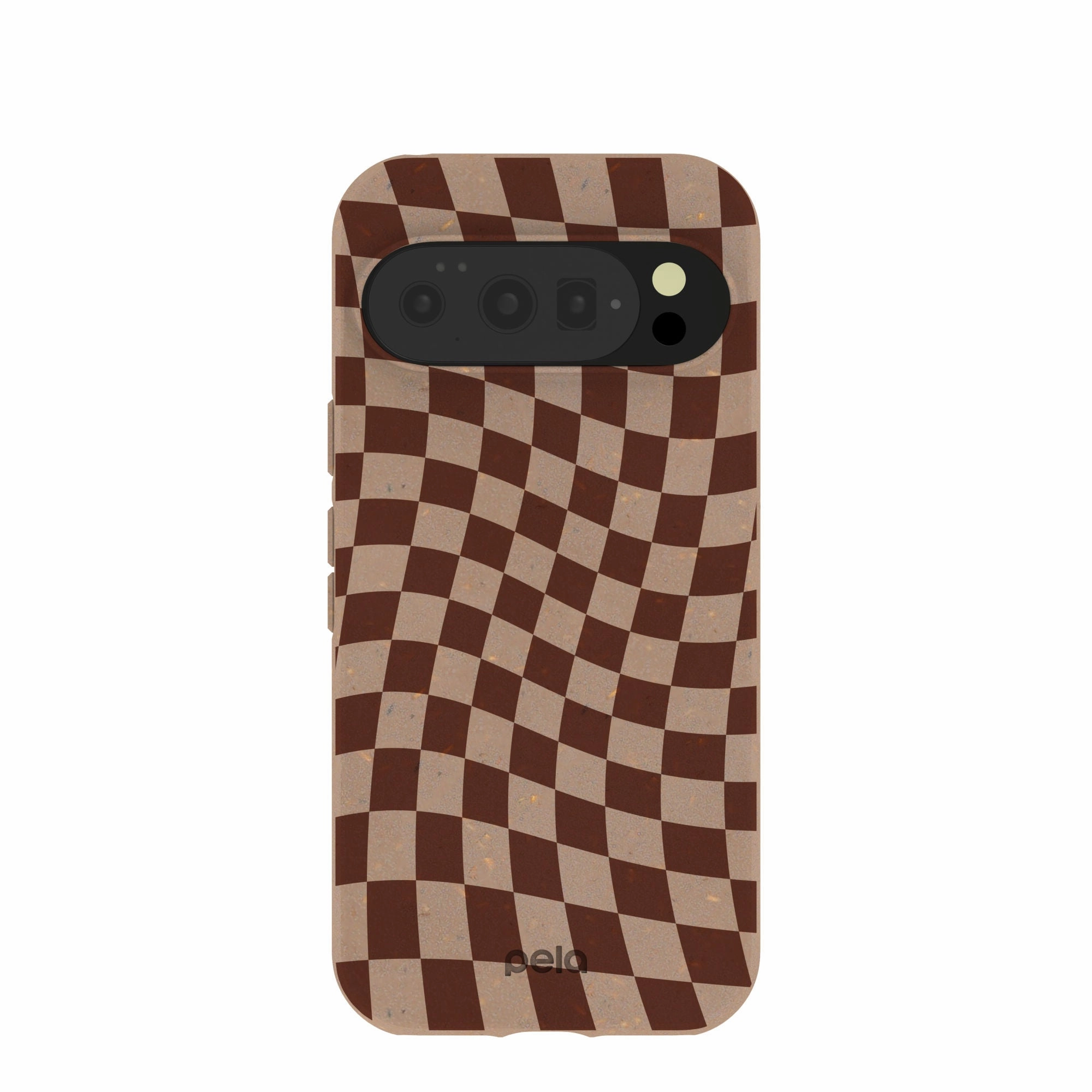 Luxury Accent Comfort Texture Layer Chocolate Brown Cafe Check Google Pixel 10/10 Pro Case