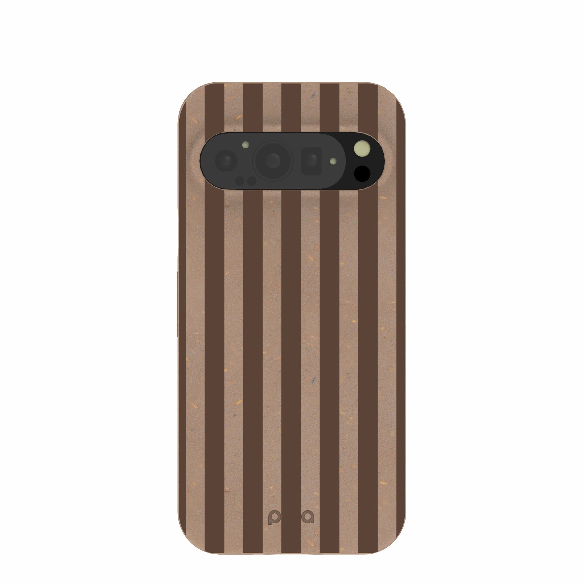 Chocolate Brown Cocoa Stripes Google Pixel 9/9 Pro Case Colorful Accent Grip Control