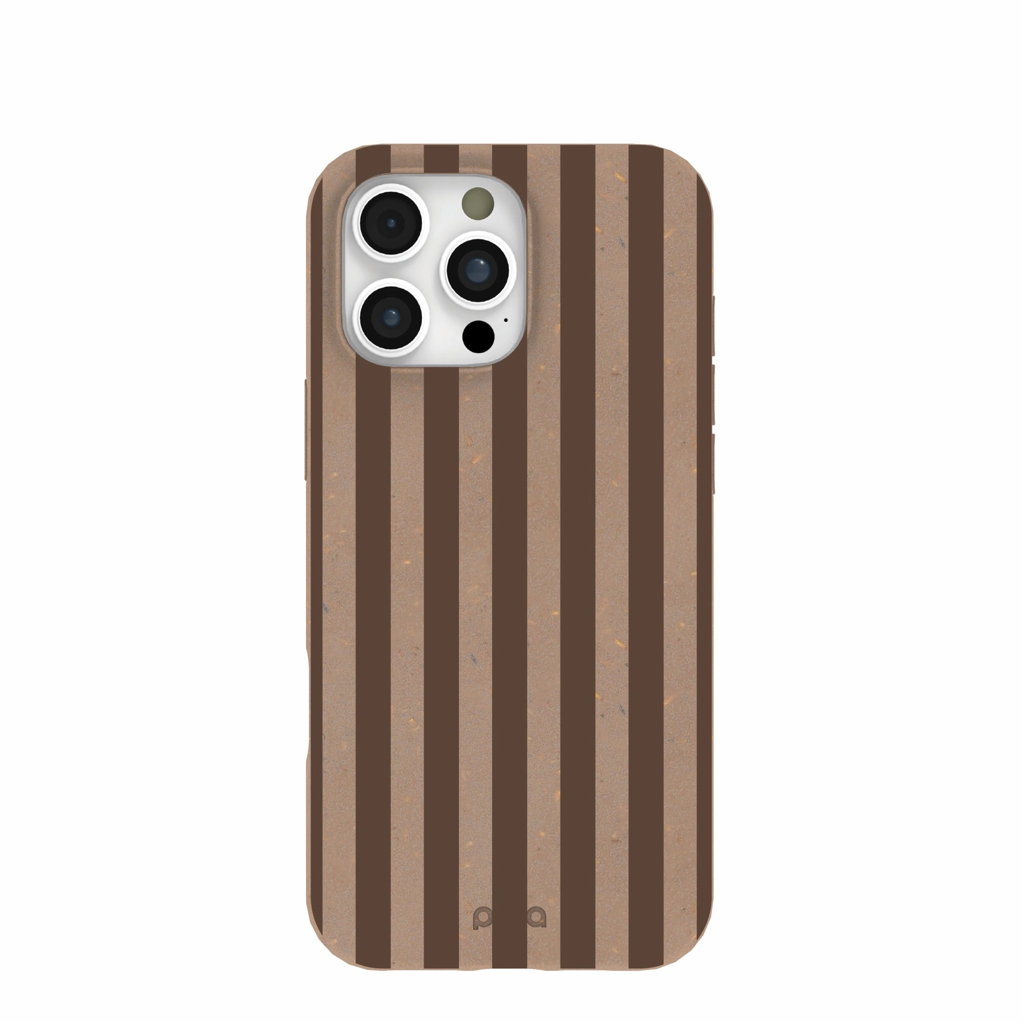 Flexible Build Form Chocolate Brown Cocoa Stripes iPhone 16 Pro Max Case