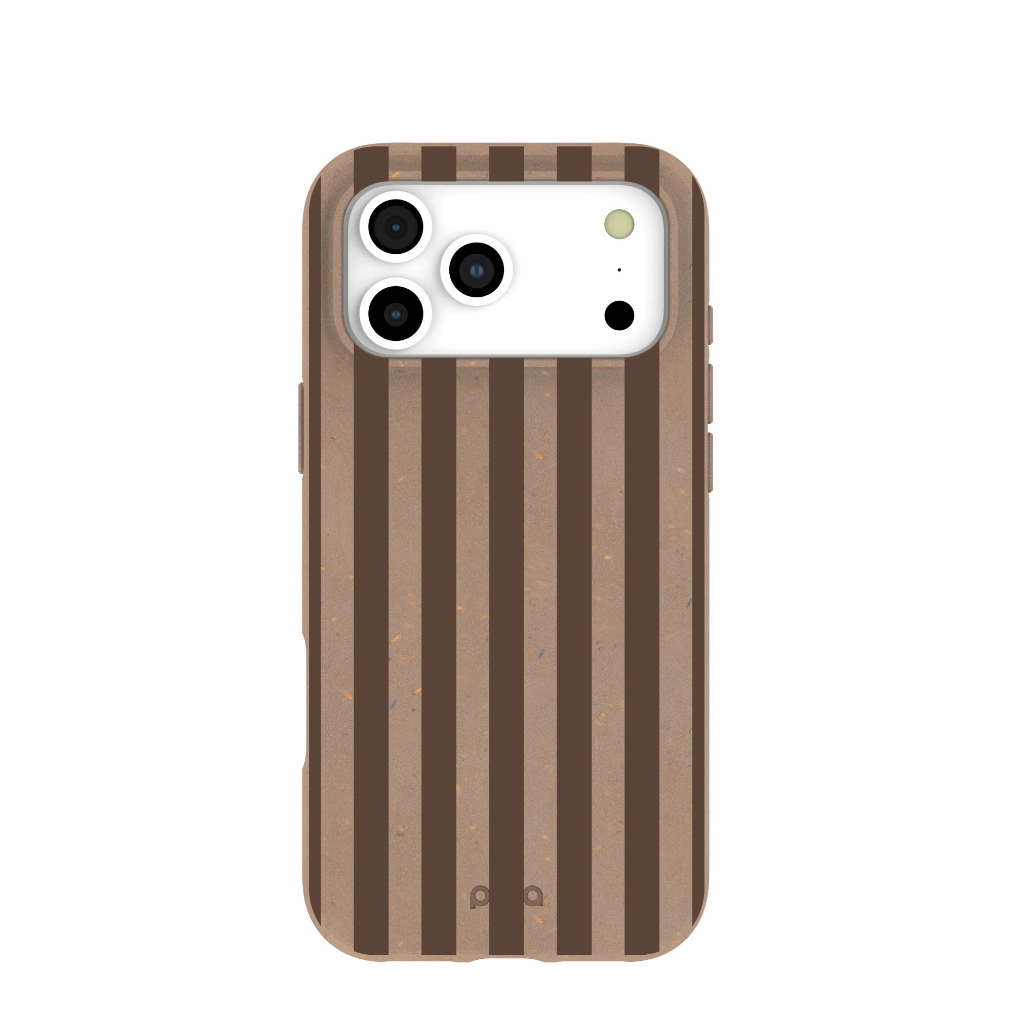 Chocolate Brown Cocoa Stripes iPhone 17 Pro Max Case Soft Build Texture Slim Design