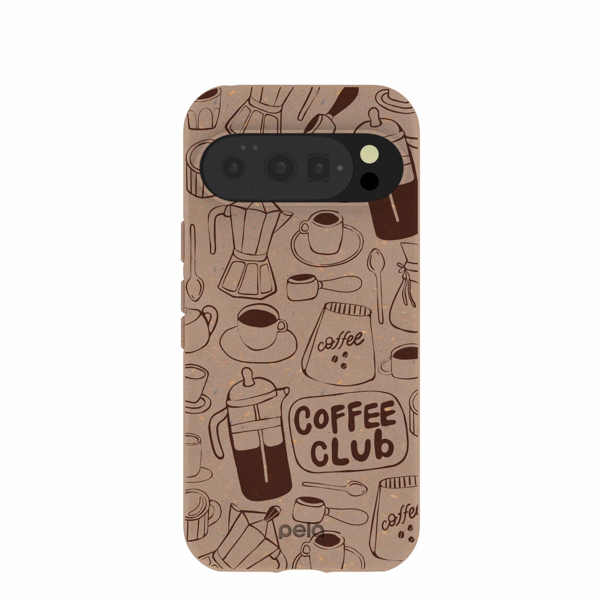 Casual Wear Soft Shield Chocolate Brown Coffee Club Google Pixel 10/10 Pro Case