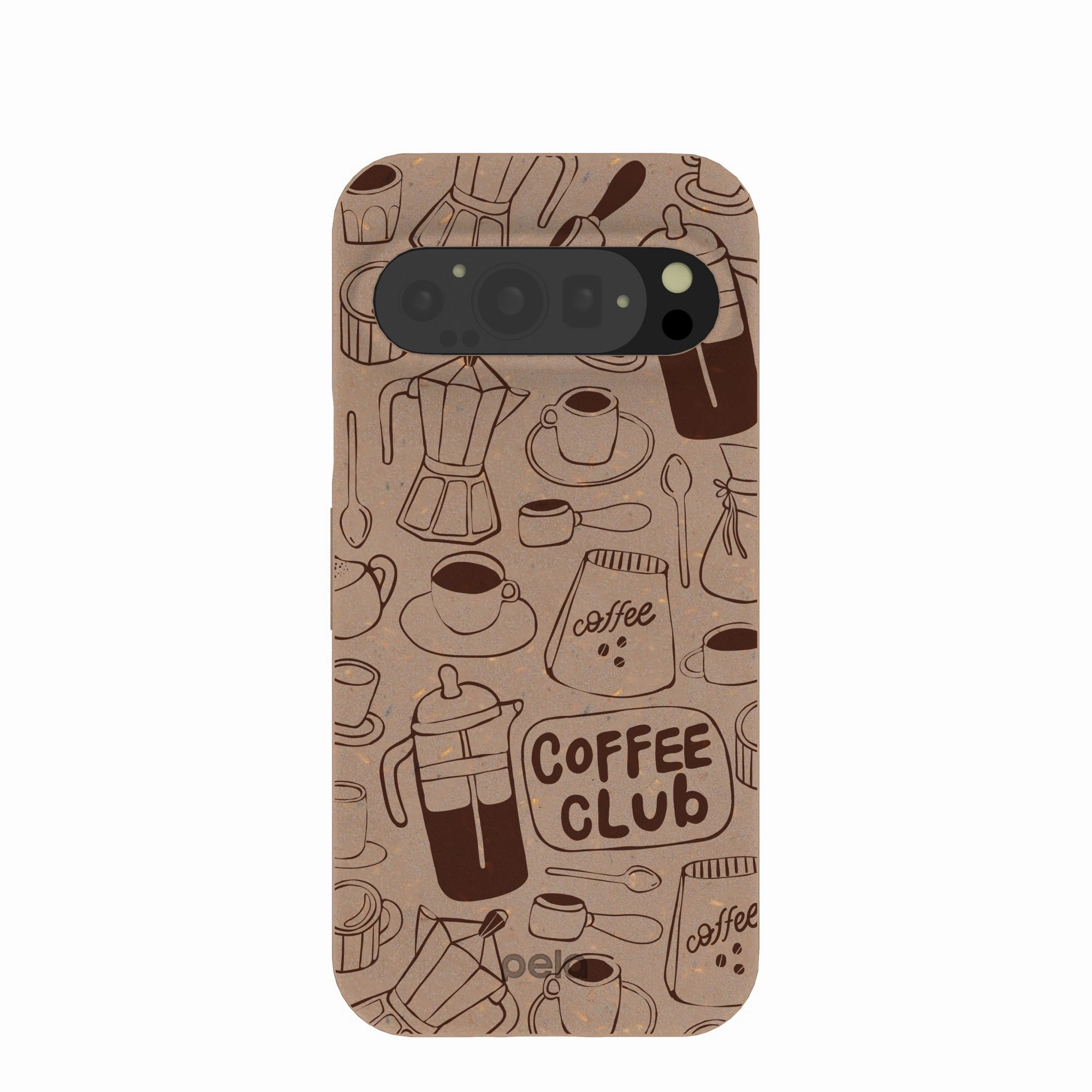 Chocolate Brown Coffee Club Google Pixel 9/9 Pro Case Sleek Profile