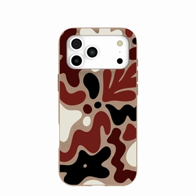 Chocolate Brown Earthy Curves iPhone 17 Pro Max Case Minimal Shield