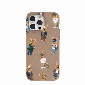 Shock Absorber Chocolate Brown Rabbit Friends iPhone 15 Pro Max Case
