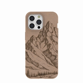 Glossy Pattern Chocolate Brown Silent Summit iPhone 15 Pro Max Case