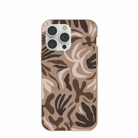 Chocolate Brown Terra Forms iPhone 14 Pro Max Case Comfort Texture Finish
