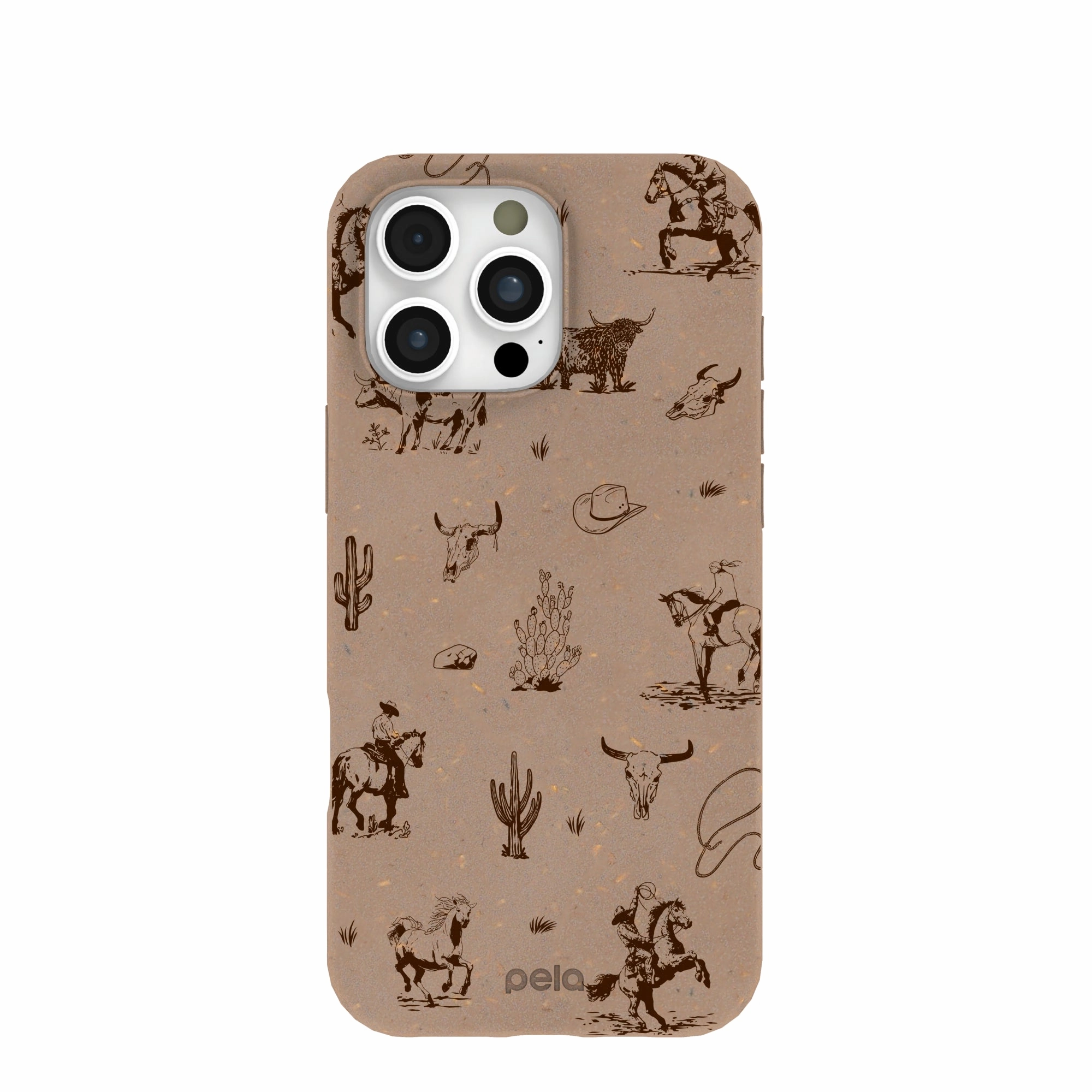 Crystal Finish Sport Inspired Chocolate Brown Wild Frontier iPhone 16 Pro Max Case
