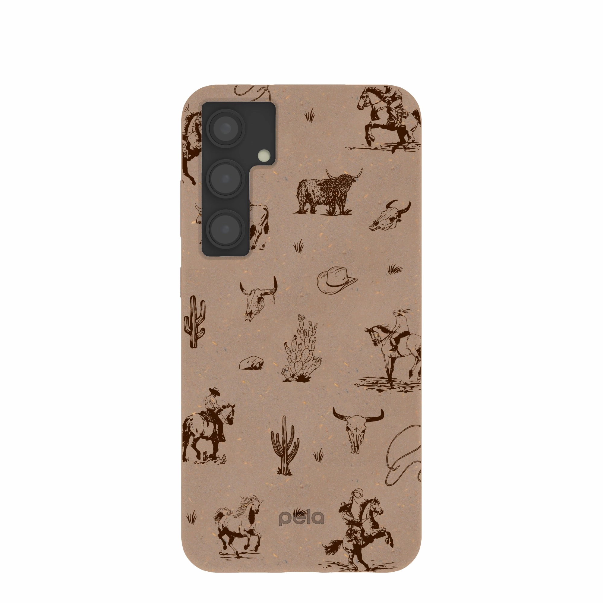 Luxury Edge Texture Chocolate Brown Wild Frontier Samsung Galaxy S24 (Plus) Case