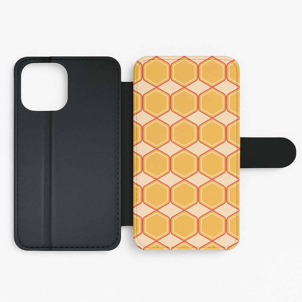Comfort Fit Honeycomb - Eighties Flip / Wallet Phone Case