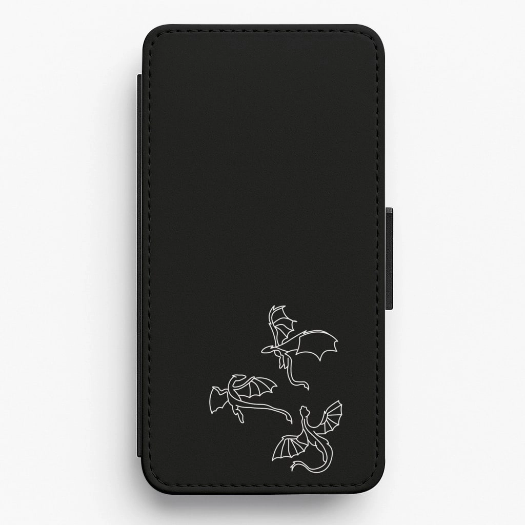 Light Shield Refined Craftsmanship Three Dragons - Dragon Patterns Flip / Wallet Phone Case