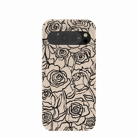 Seashell Inked Blooms Google Pixel 9/9 Pro Case Protective Form