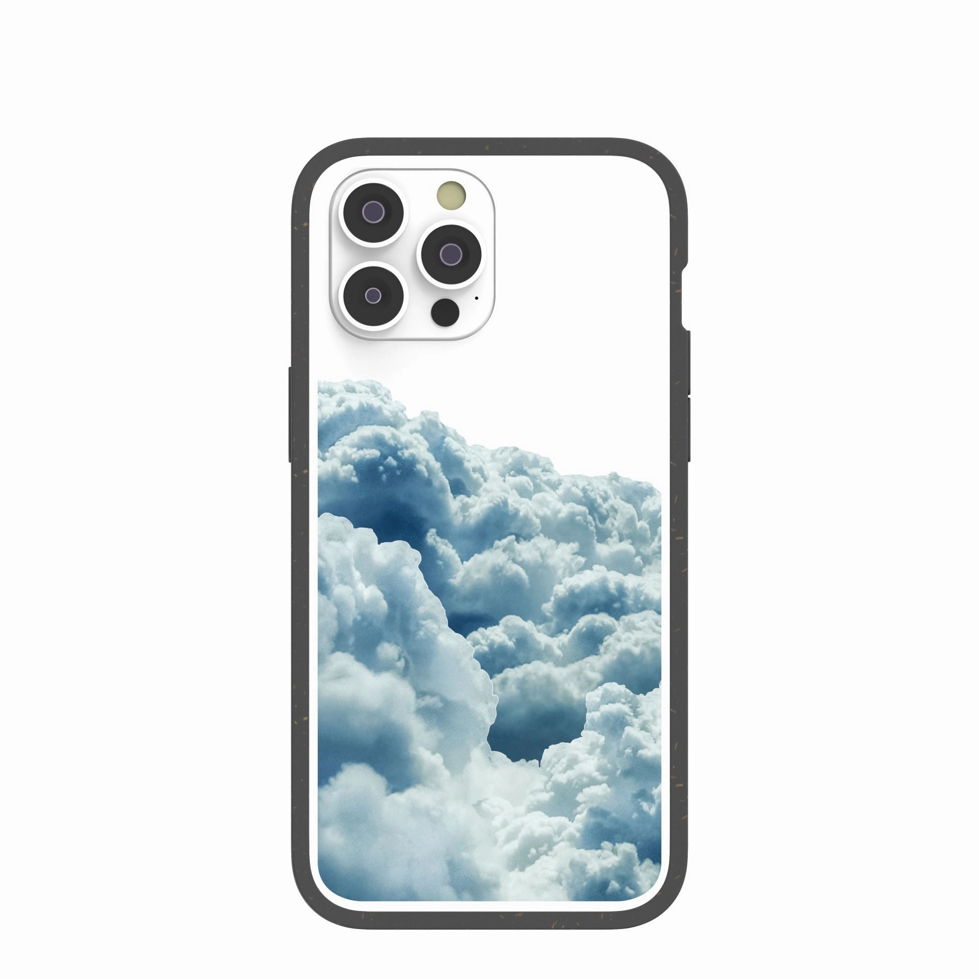Clear Above the Clouds iPhone 14 Pro Max Case With Black Ridge Durable Layer