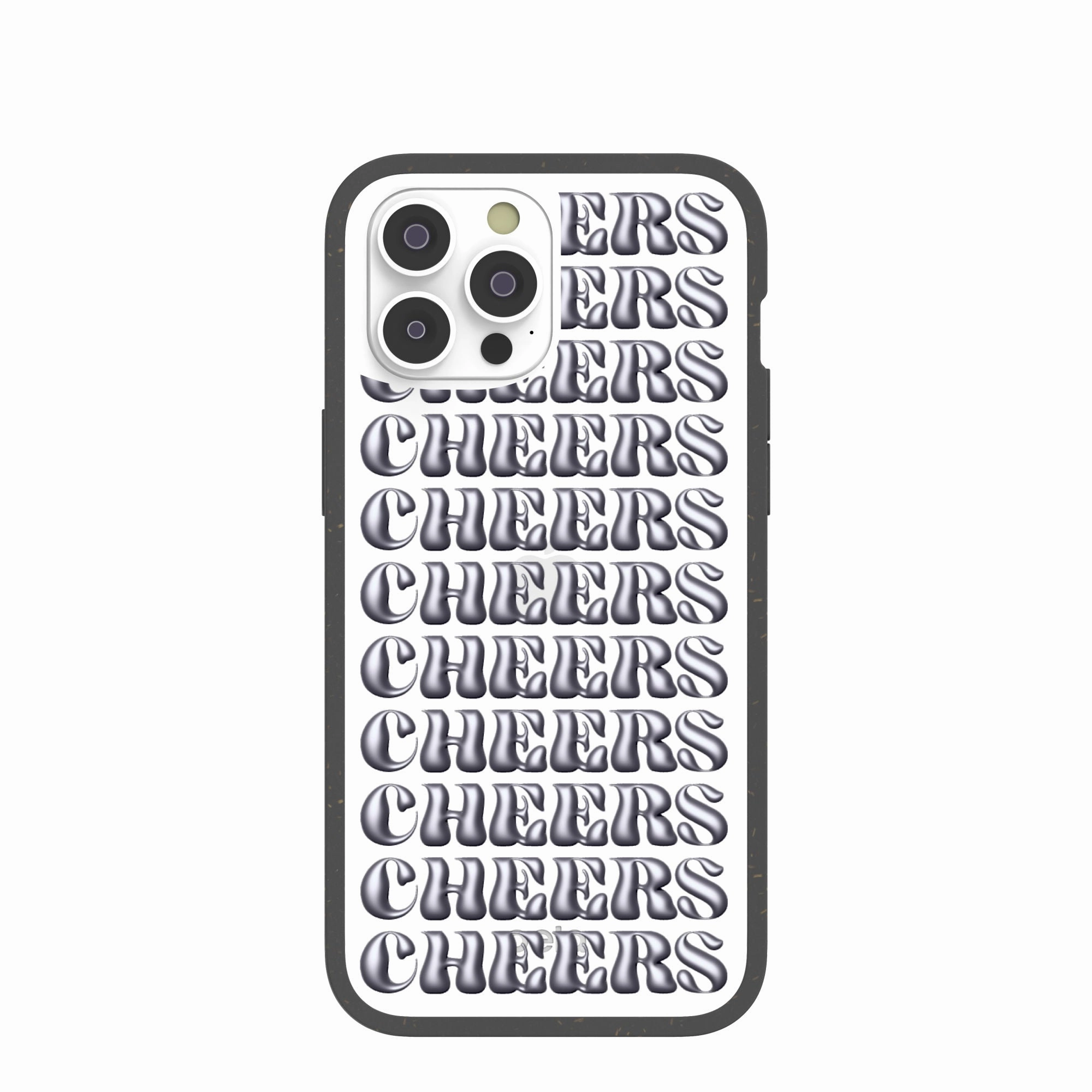 Classic Look Elegant Build Clear Cheers iPhone 14 Pro Max Case With Black Ridge