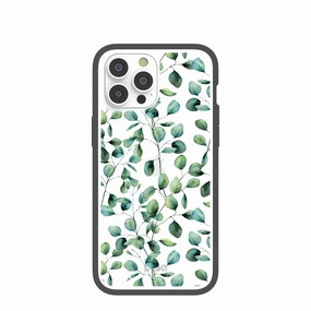 Clear Eucalyptus iPhone 14 Pro Max Case With Black Ridge Universal Fit Premium Detail