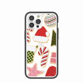 Clear Festive Cookies iPhone 14 Pro Max Case With Black Ridge Durable Design