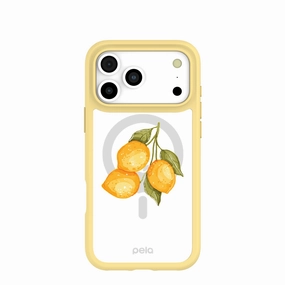 Clear Lemon Drop iPhone 17 Pro Max Case With Sunbeam Ridge (MagSafe included) Comfort Texture Layer Youth Style