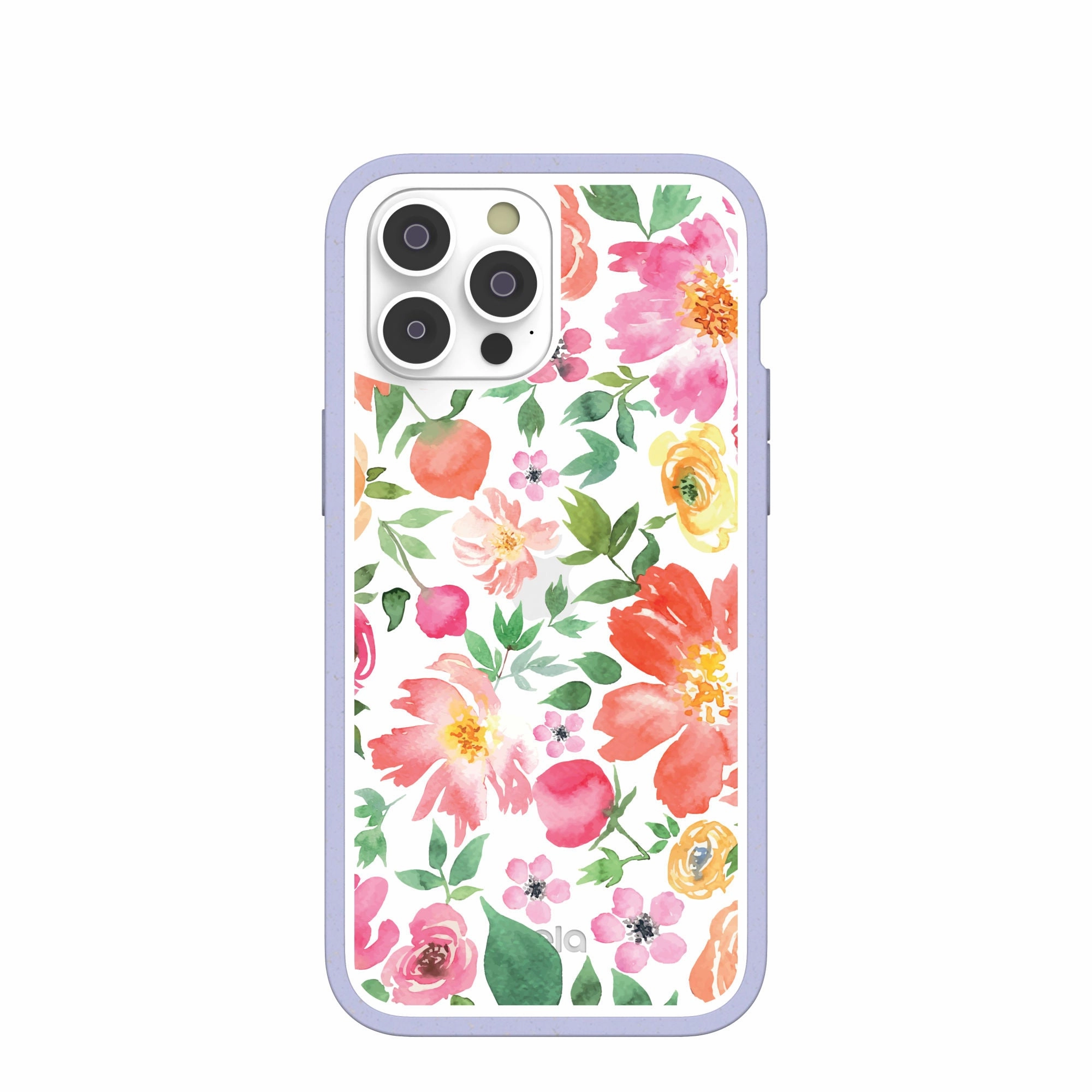 Clear Prairie Florals iPhone 14 Pro Max Case With Lavender Ridge Minimal Detail Texture Soft Finish