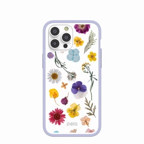 Hybrid Material Clear Springtime iPhone 14 Pro Max Case With Lavender Ridge