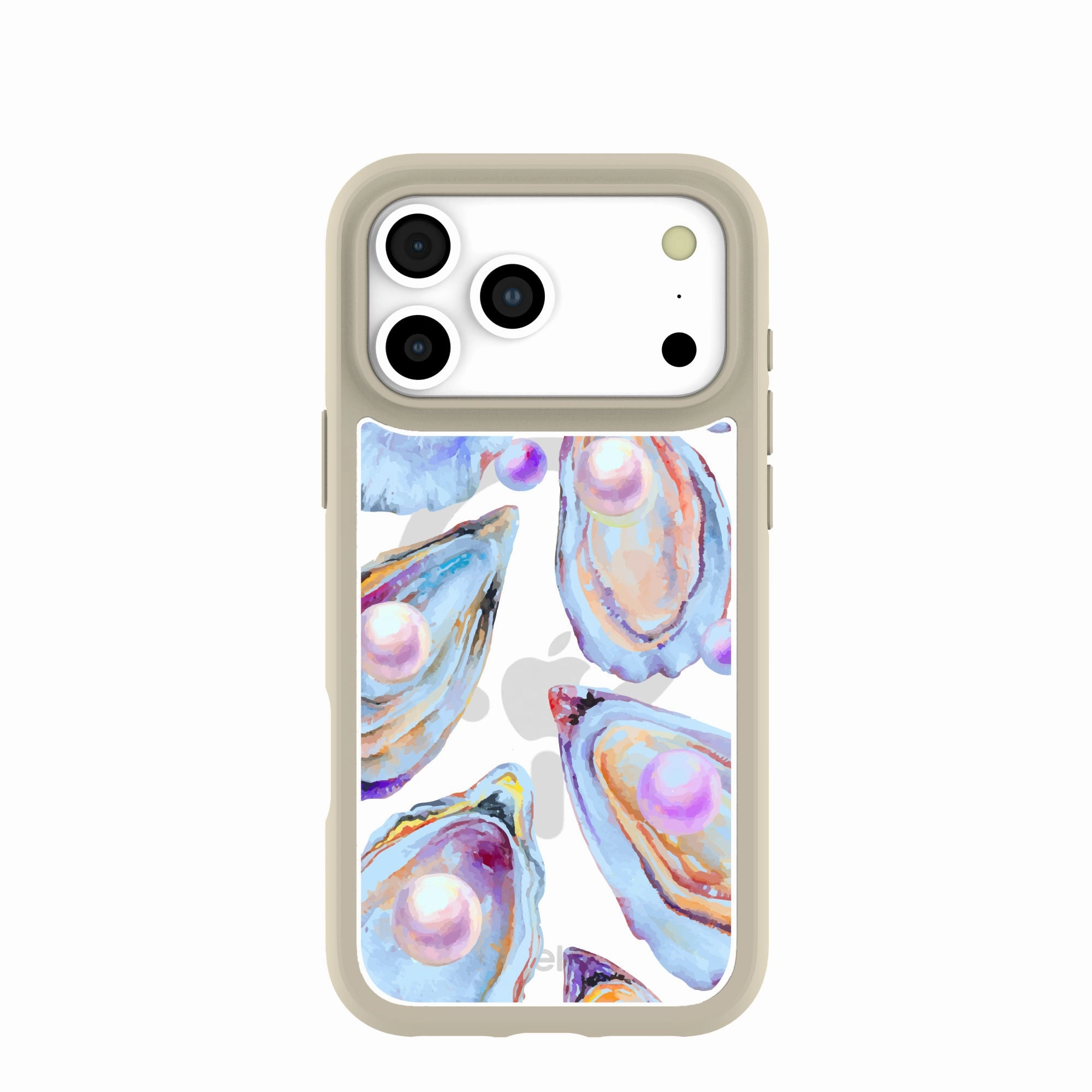 Clear Twilight Pearl iPhone 17 Pro Max Case With London Fog Ridge (MagSafe included) Hybrid Pattern Strong protection