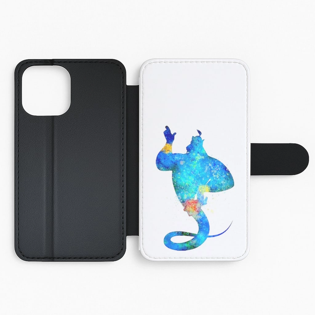 Hard Plastic Watercolour Aladdin Fairytale Flip / Wallet Phone Case