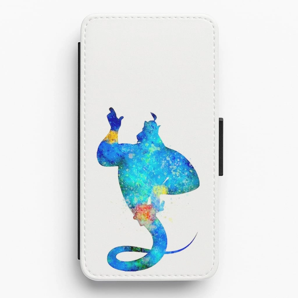Flexible Pattern Layer Raised Edges Watercolour Aladdin Fairytale Flip / Wallet Phone Case