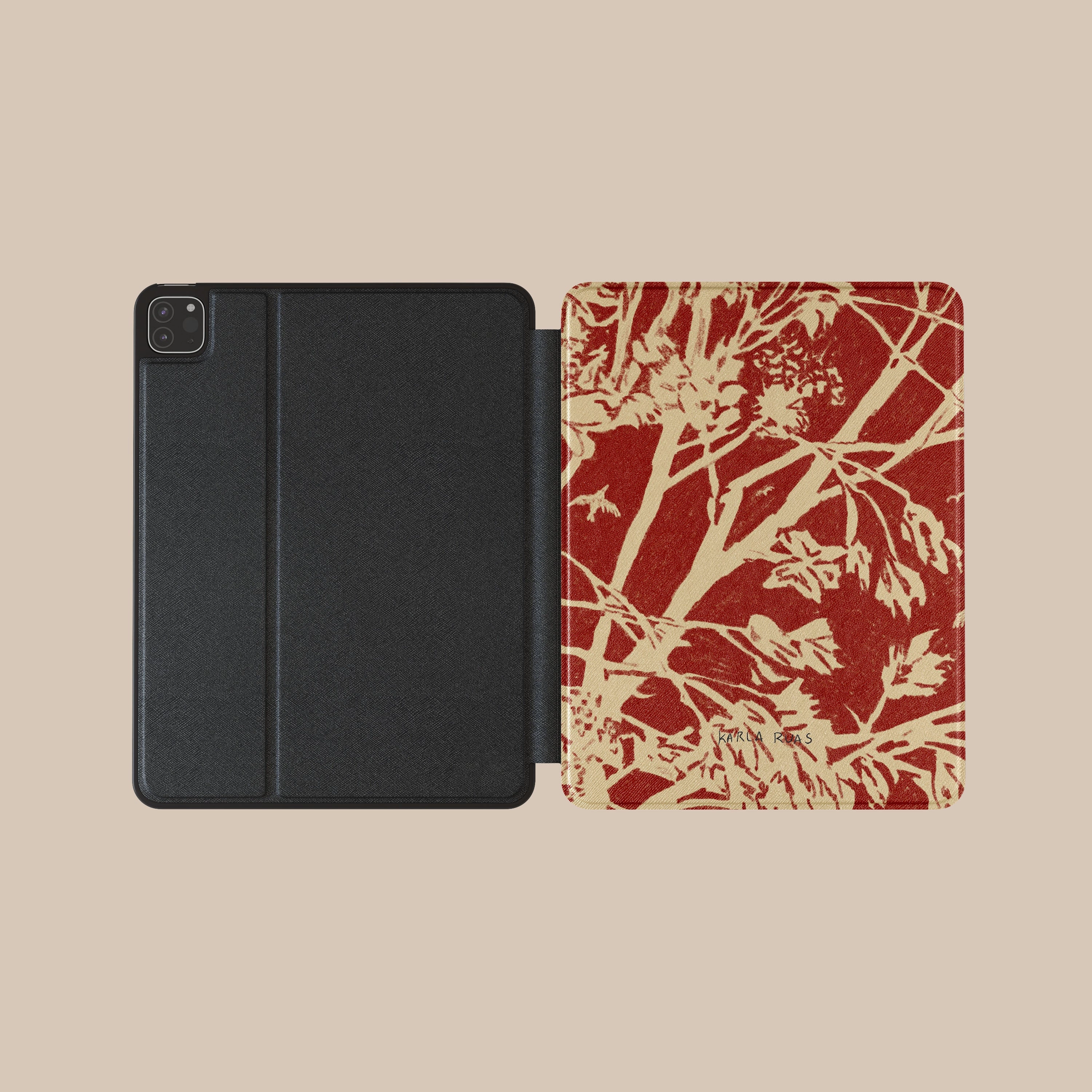 smart flip case auto sleep wake cover Karla Ruas iPad Case