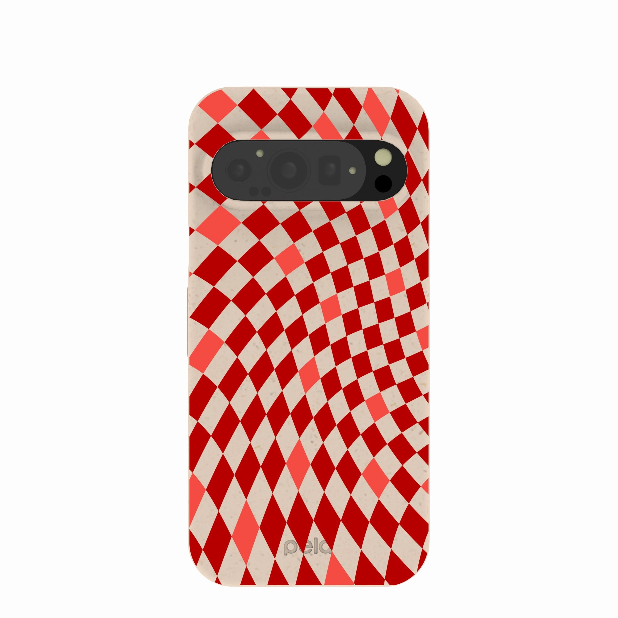 Seashell Red Checks Google Pixel 9/9 Pro Case Trendy Aesthetic Durable Grip