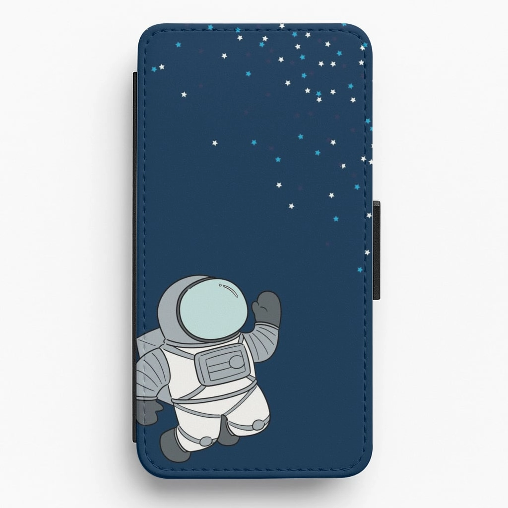 Durable Pattern Rugged Pattern Texture Astronaut Bobbling - Space Flip / Wallet Phone Case