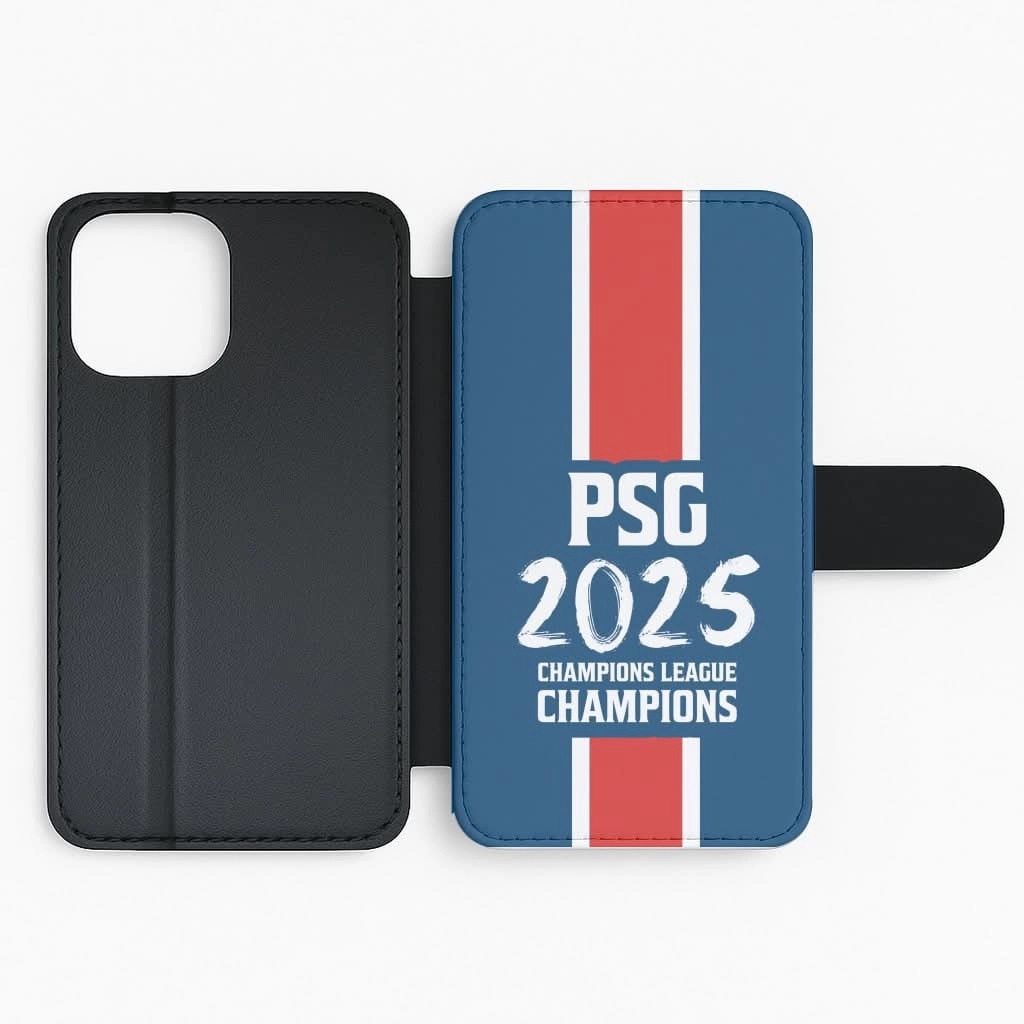 Champion League Winners 25 PSG Flip / Wallet Phone Case Soft Protection Soft Texture