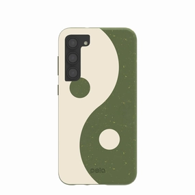 Hybrid Finish Texture Forest Floor Yin Yang Samsung Galaxy S23 (Plus) Case