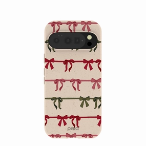 Seashell Holiday Bows Google Pixel 10/10 Pro Case Sport Inspired Sleek Surface