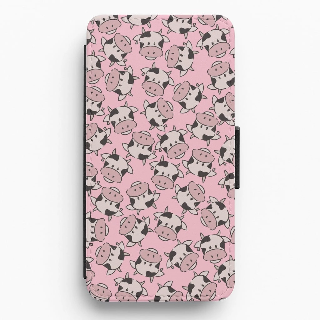 Cows - Animal Patterns Flip / Wallet Phone Case Classic Touch Flexible Pattern Texture