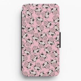 Cows - Animal Patterns Flip / Wallet Phone Case Classic Touch Flexible Pattern Texture