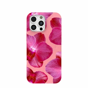 Non slip grip Bubblegum Pink Pink Orchids iPhone 16 Pro Max Case