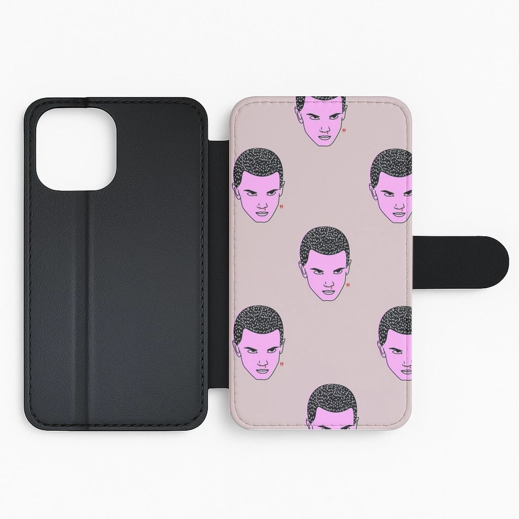 Soft touch layer Eleven Pattern - Stranger Things Flip / Wallet Phone Case