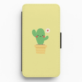 Cute Cactus Flip / Wallet Phone Case Smooth Shape Premium Form