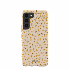 Soft Layer Seashell Little Yellow Flowers Samsung Galaxy S22 Case