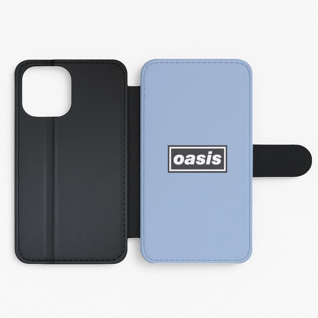 Gloss Surface Layer Band Name Blue Flip / Wallet Phone Case