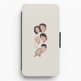 Cast Faces Flip / Wallet Phone Case Port Protection Flexible Pattern Layer