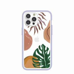 Clear Abstract Botanics iPhone 14 Pro Max Case With Lavender Ridge Smooth Fit