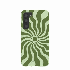 Protective barrier Comfort Design Layer Sage Green Watermelon Time Warp Samsung Galaxy S23 (Plus) Case