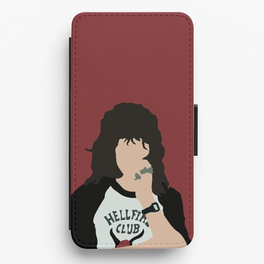 Eddie Munson Hellfire Flip / Wallet Phone Case Shock Resistant