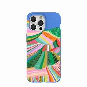 Compact Edge Recyclable Material Electric Blue Bloomstatic iPhone 15 Pro Max Case