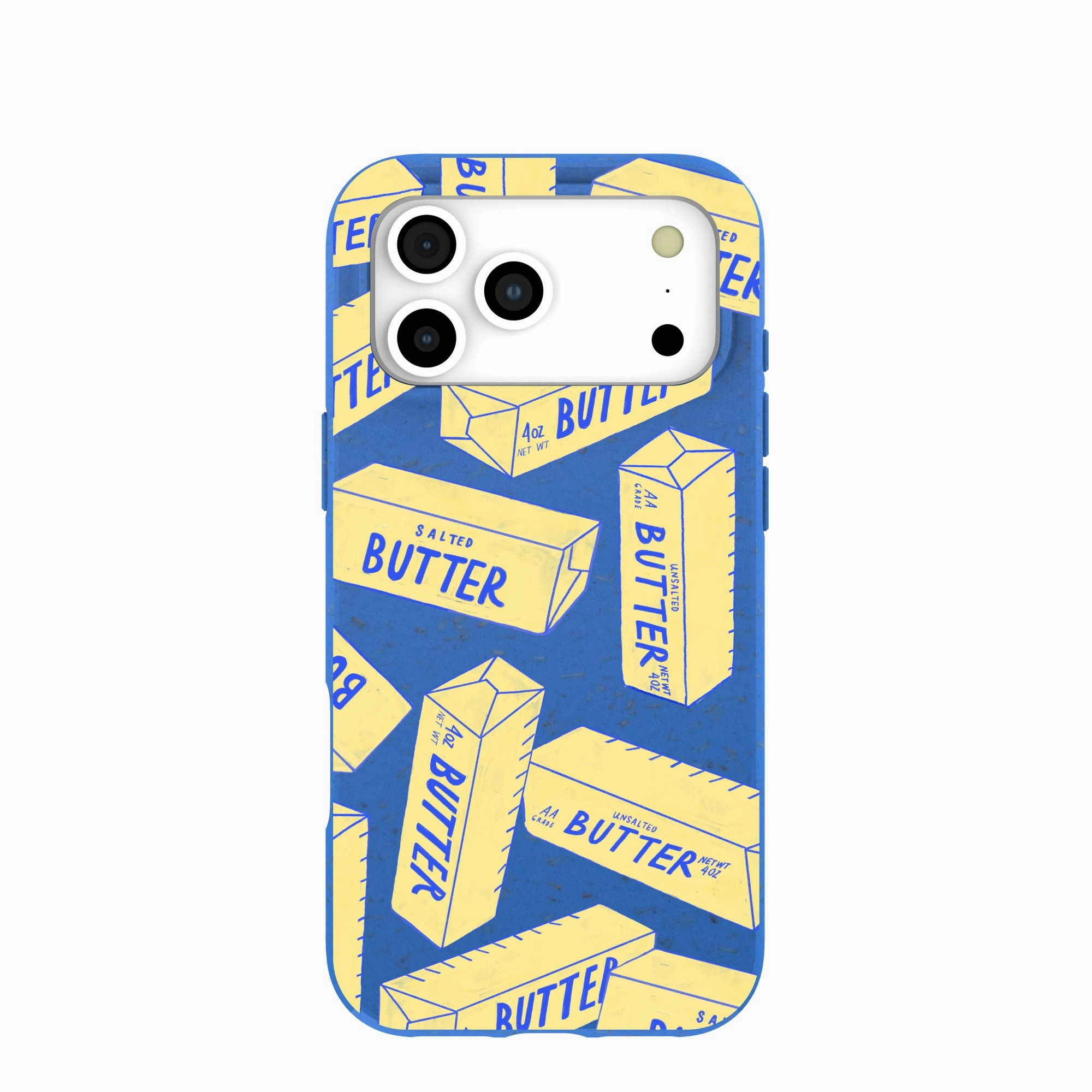 Modern Detail Shock Frame Electric Blue Butter Love iPhone 17 Pro Max Case