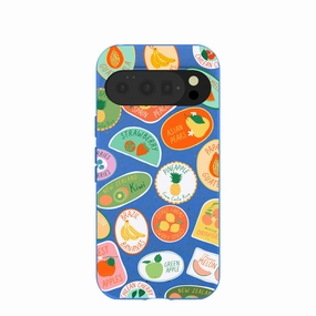 Electric Blue Frutti Club Google Pixel 10/10 Pro Case Vibrant Finish simple design