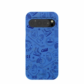 Sleek Grip Electric Blue Hockey Postage Google Pixel 9/9 Pro Case