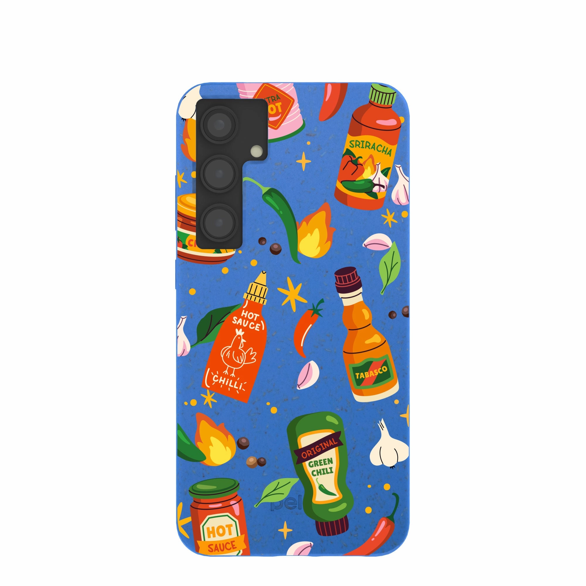 Daily Essential Vivid Pattern Electric Blue Hot Stuff Samsung Galaxy S24 (Plus) Case