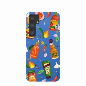 Daily Essential Vivid Pattern Electric Blue Hot Stuff Samsung Galaxy S24 (Plus) Case