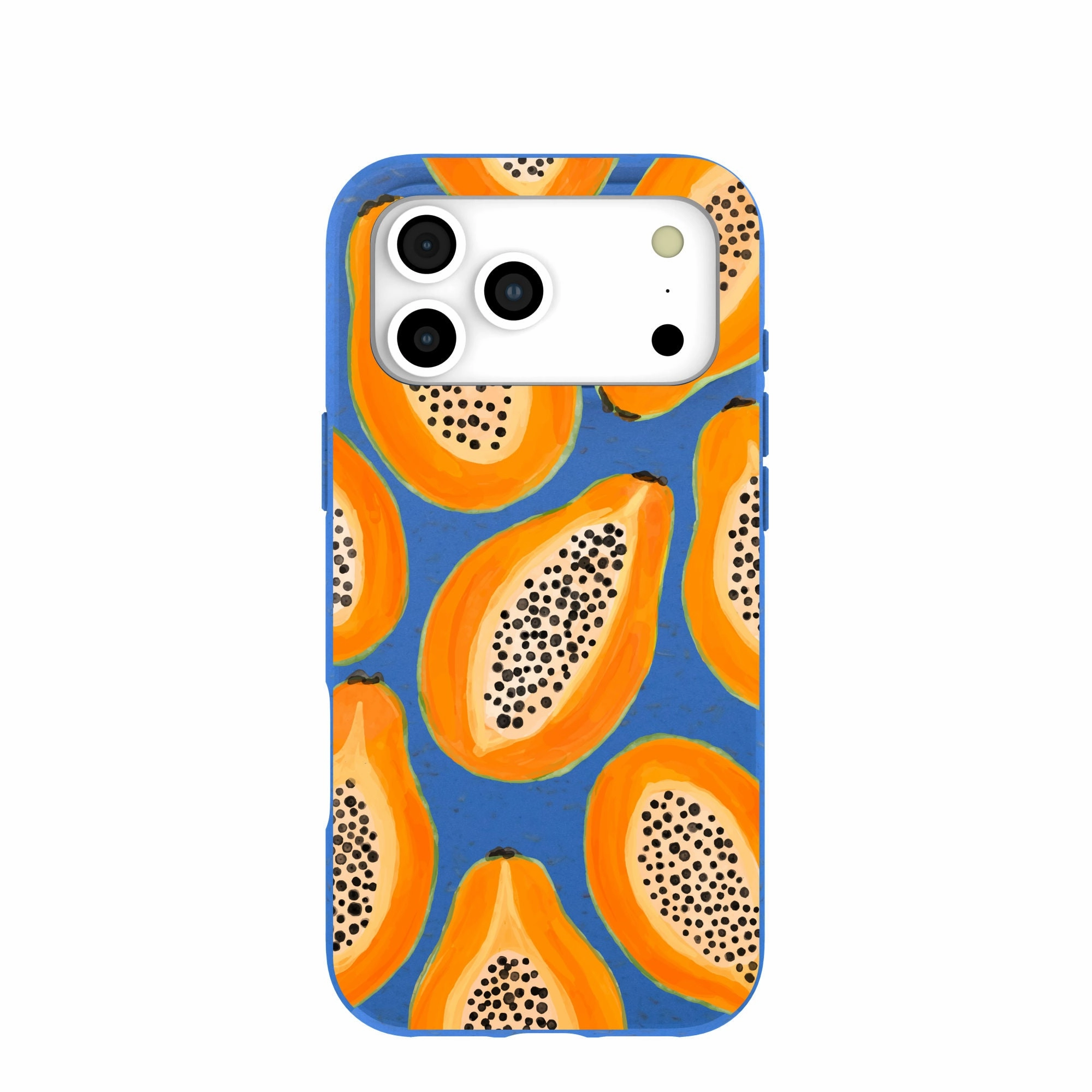 Electric Blue Juicy Papayas iPhone 17 Pro Max Case Professional Look